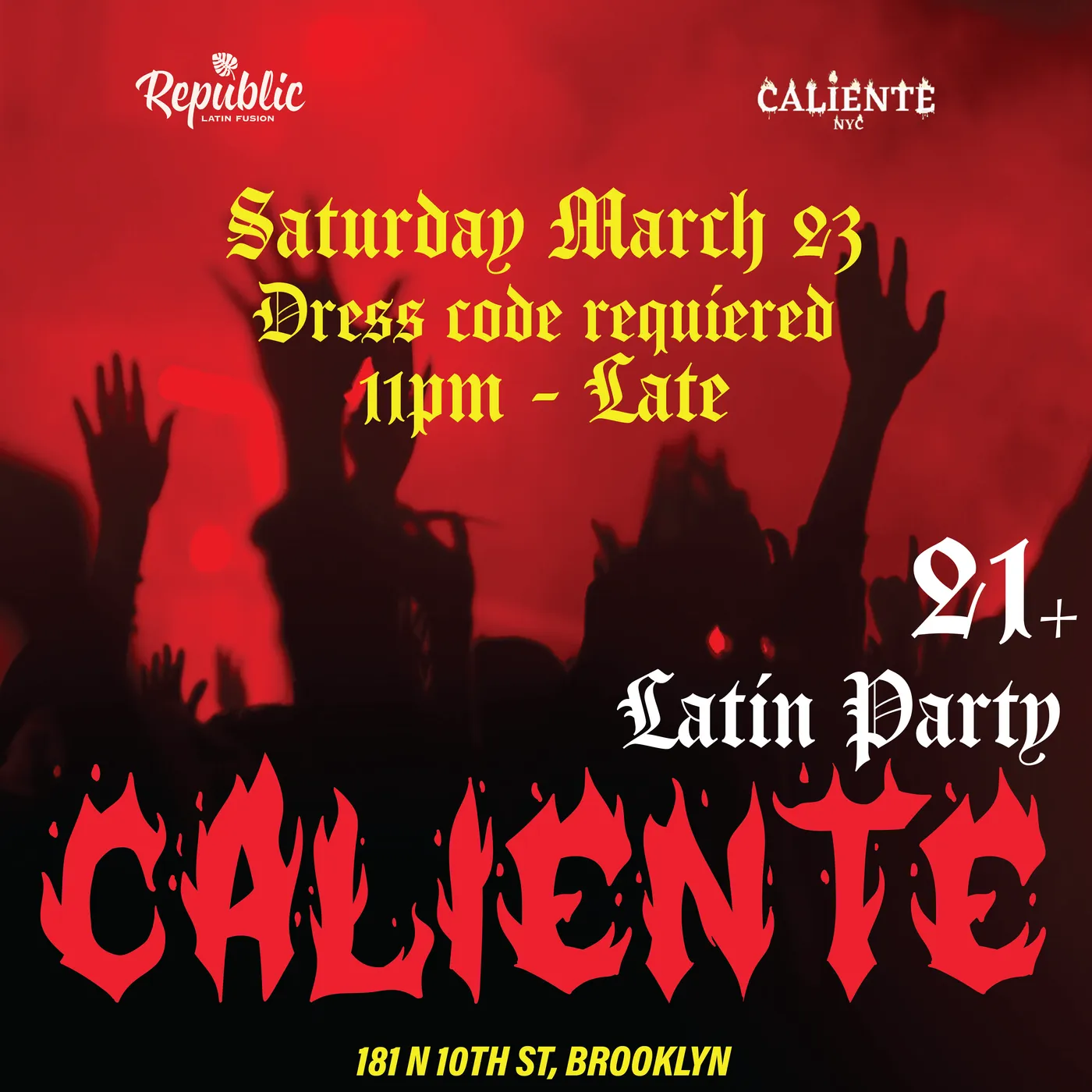 CALIENTE LATIN PARTY! flyer