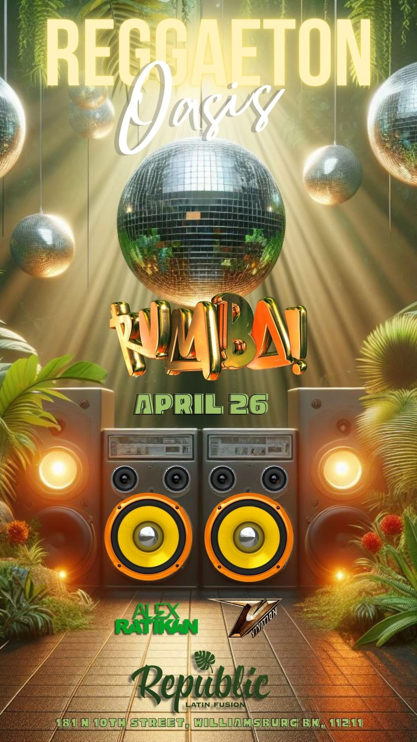 RUMBA! GLOW IN THE DARK PERREO flyer