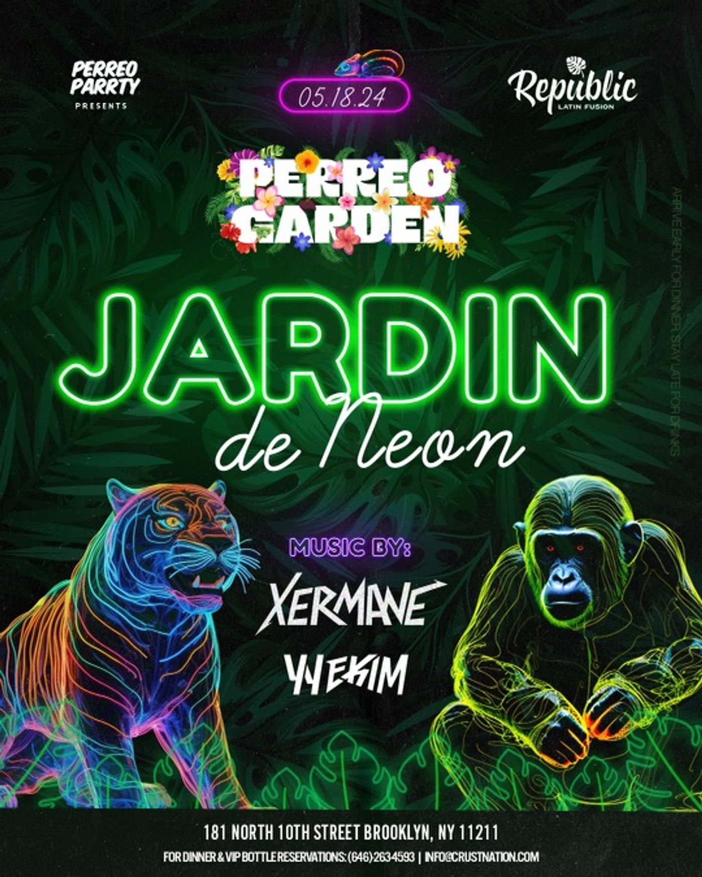 Perreo Garden: Latin & Reggaetón Party at Republic Latin Fusion flyer