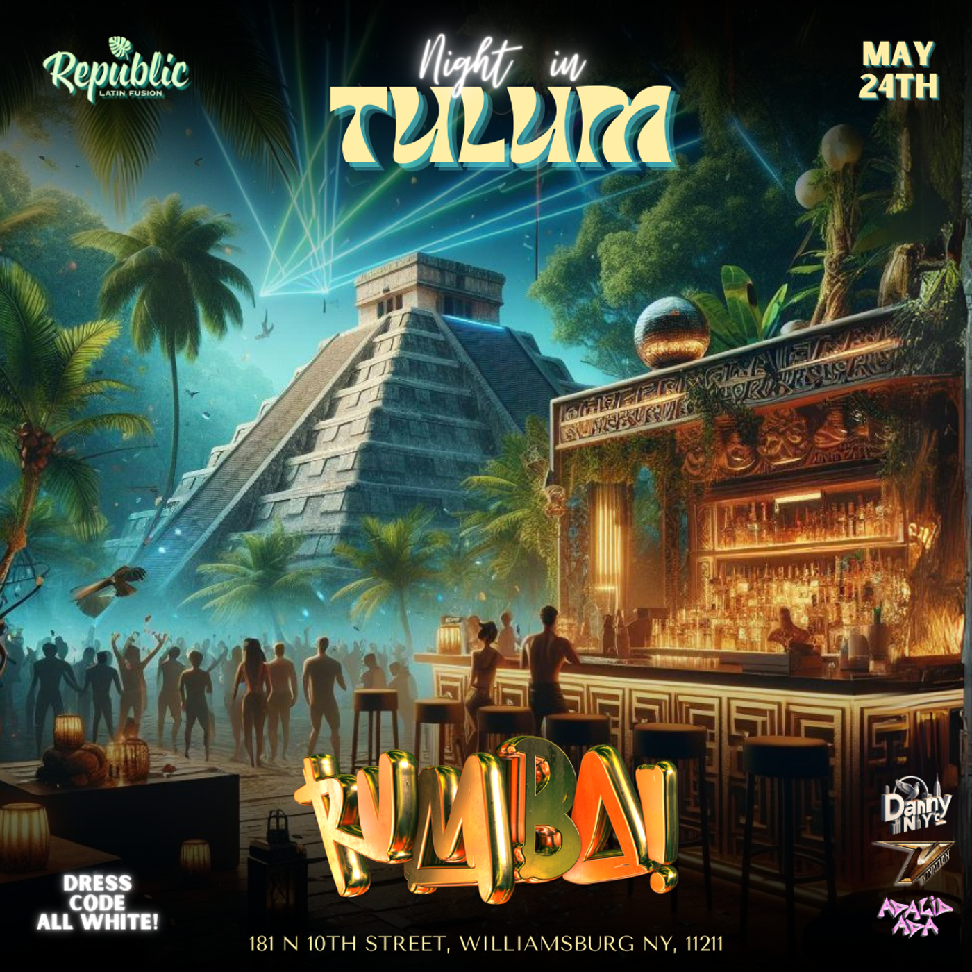 RUMBA! “NIGHT IN TULUM” PERREO flyer