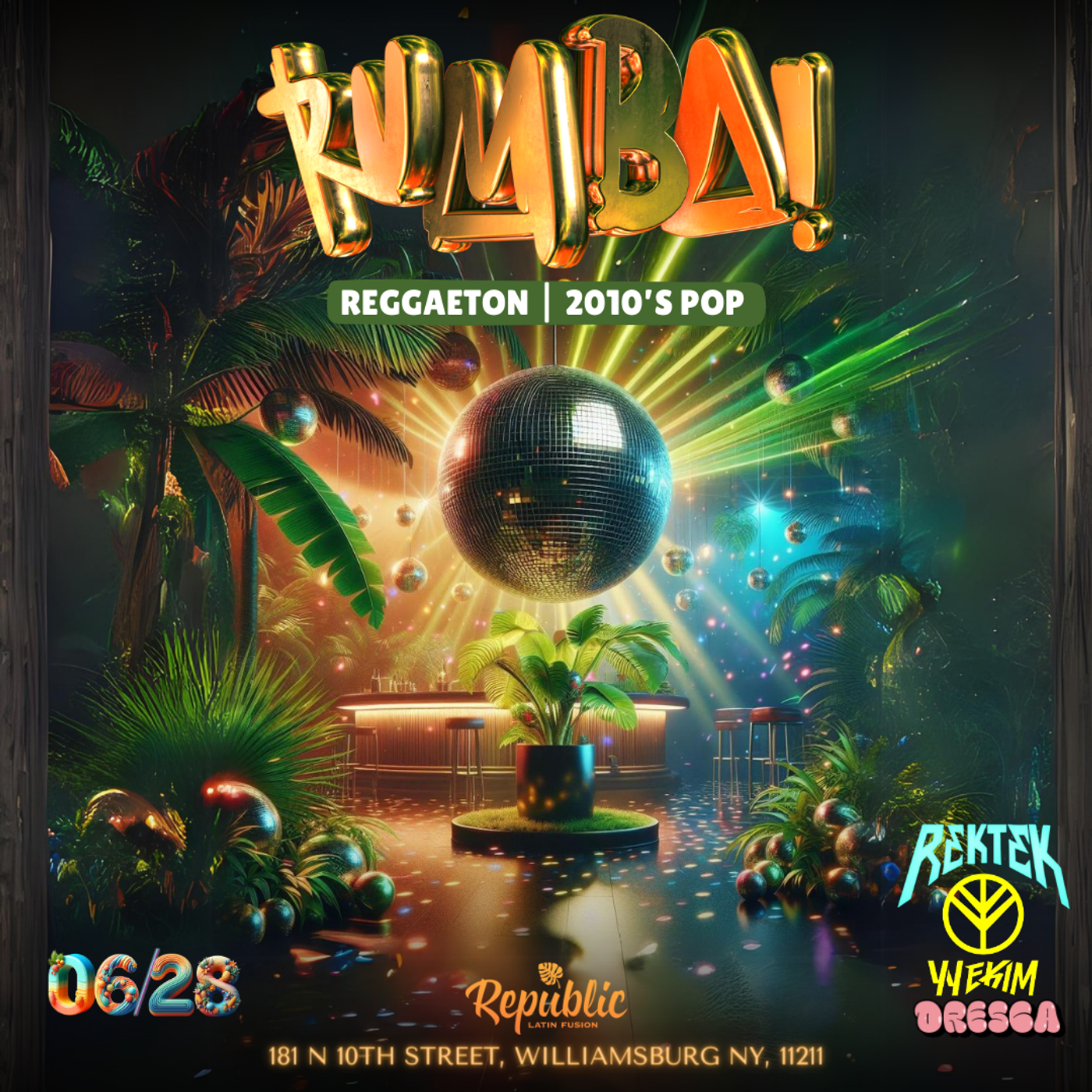 RUMBA! GLOW IN THE DARK PERREO “SUMMER EDITION” flyer