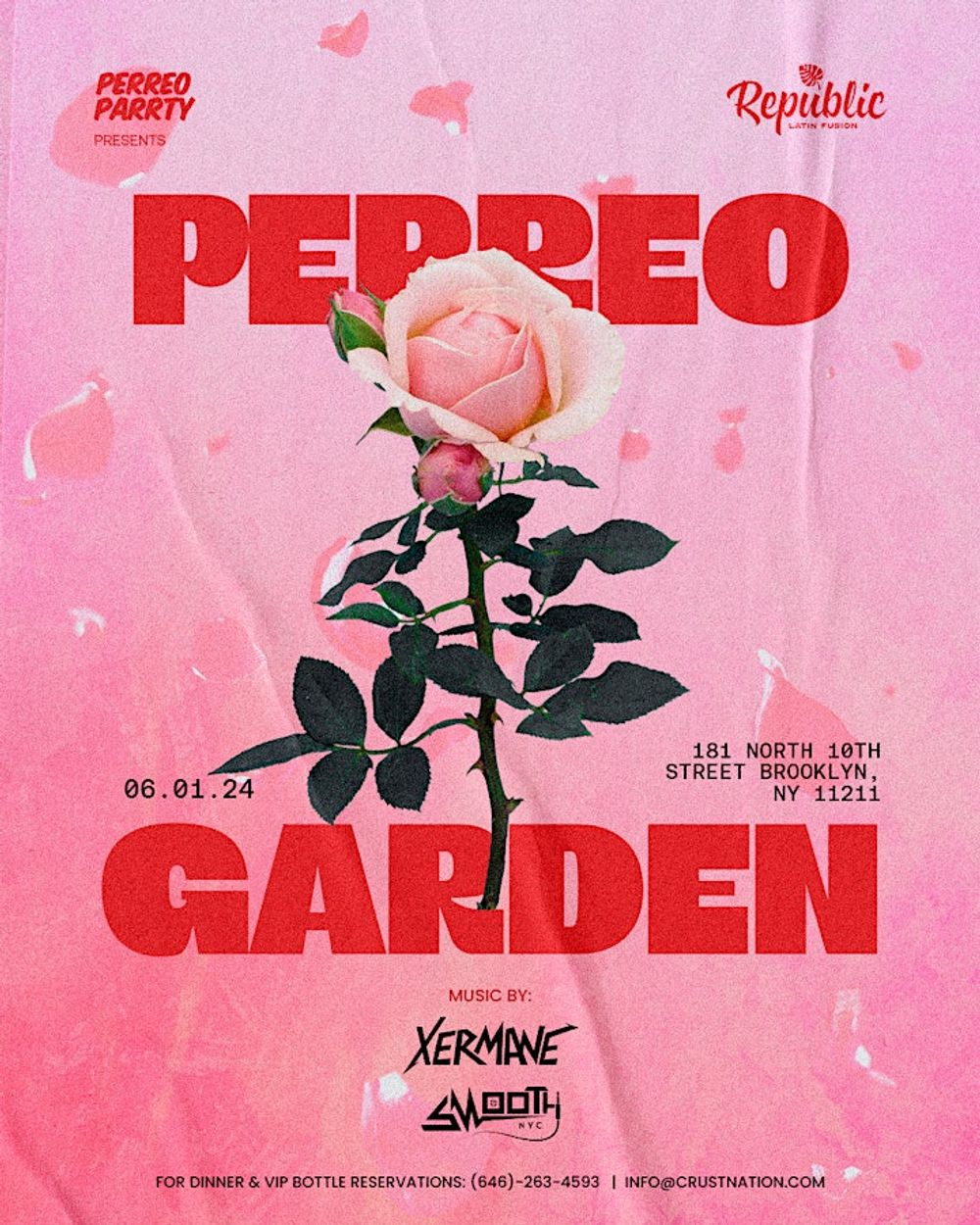 Perreo Garden: Latin & Reggaetón Party at Republic Latin Fusion flyer