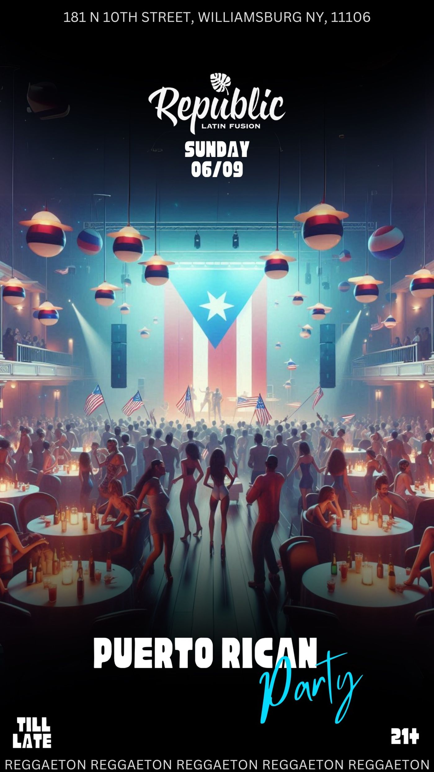 PUERTO RICAN PARTY | REPUBLIC NIGHT flyer