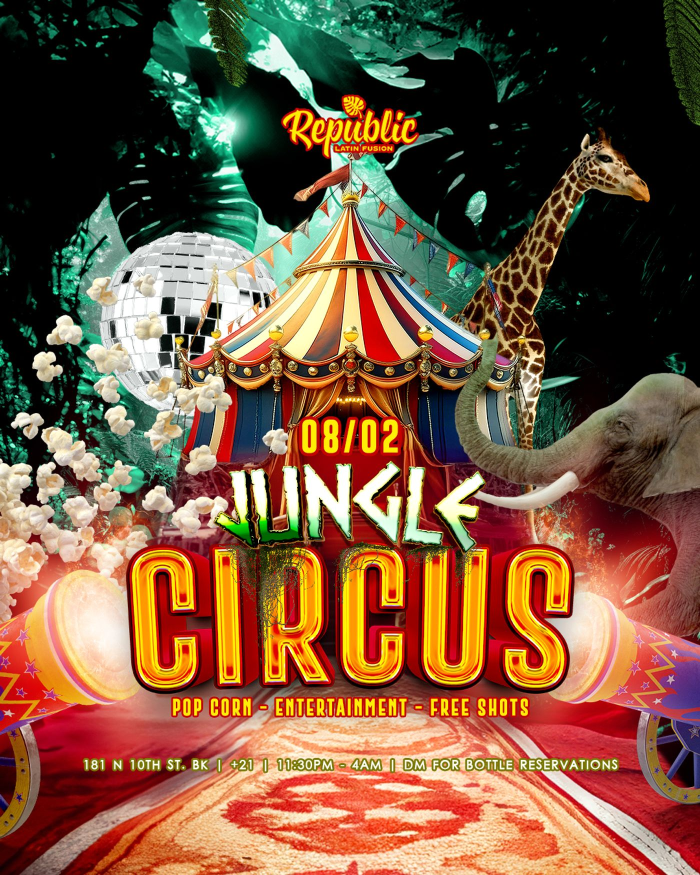CIRCUS LATIN PARTY flyer