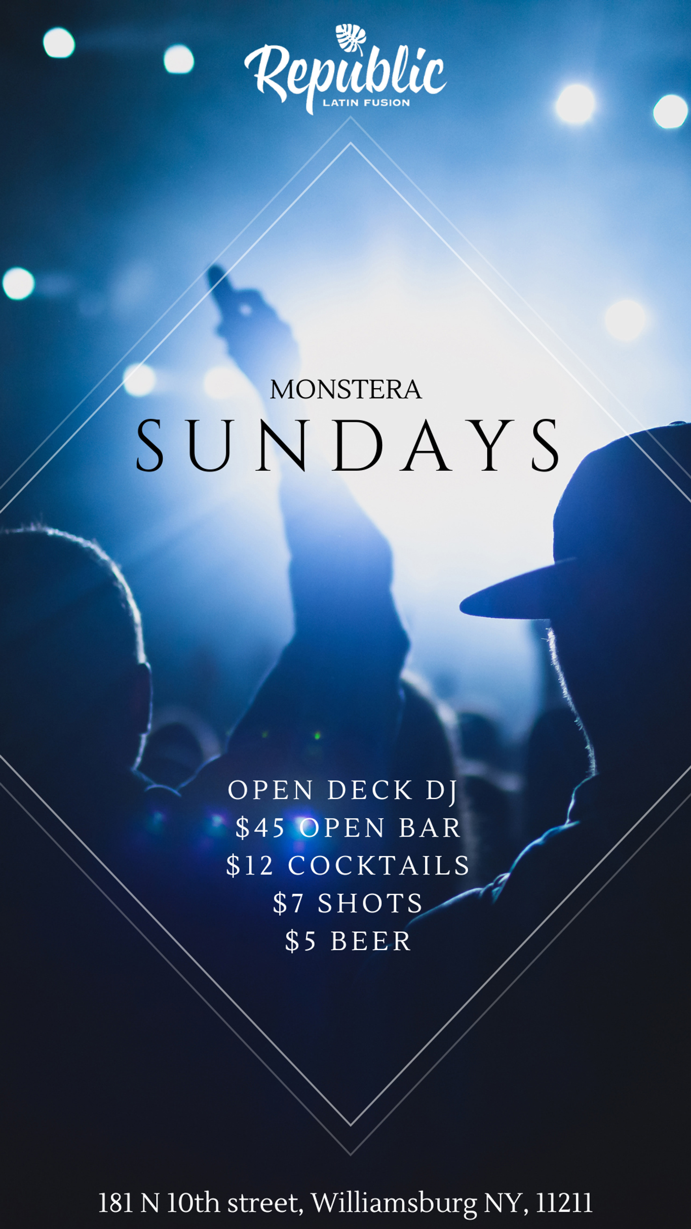 MONSTERA SUNDAYS ๐ฟ Open bar + Open decks! flyer