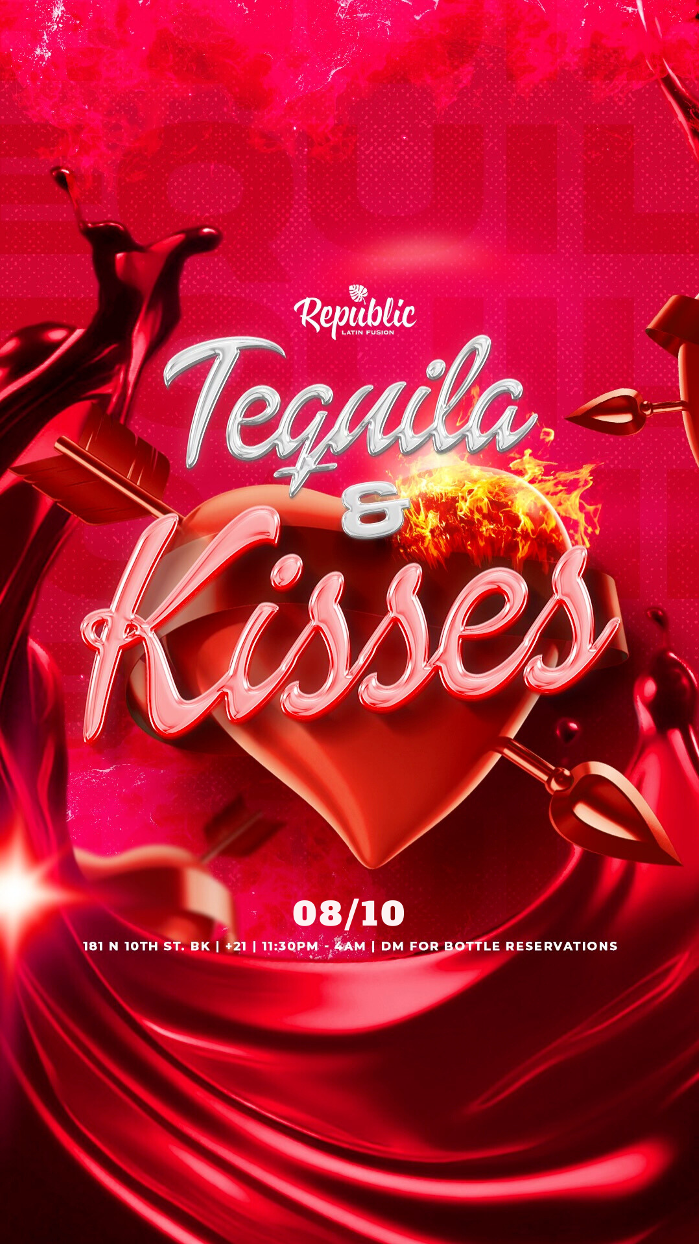 TEQUILA & KISSES | LATIN PARTY @REPUBLIC flyer