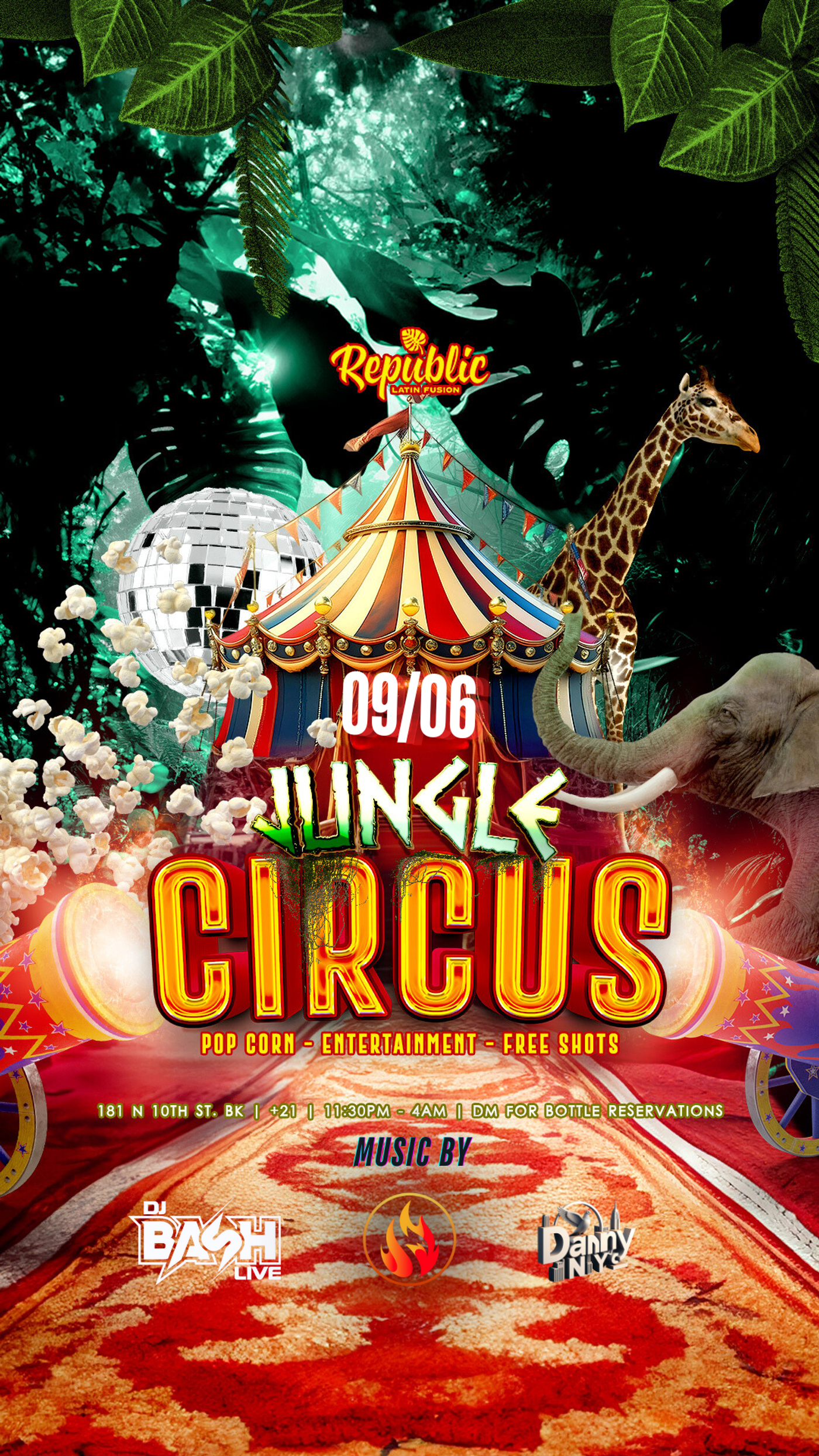 CIRCUS LATIN PARTY flyer
