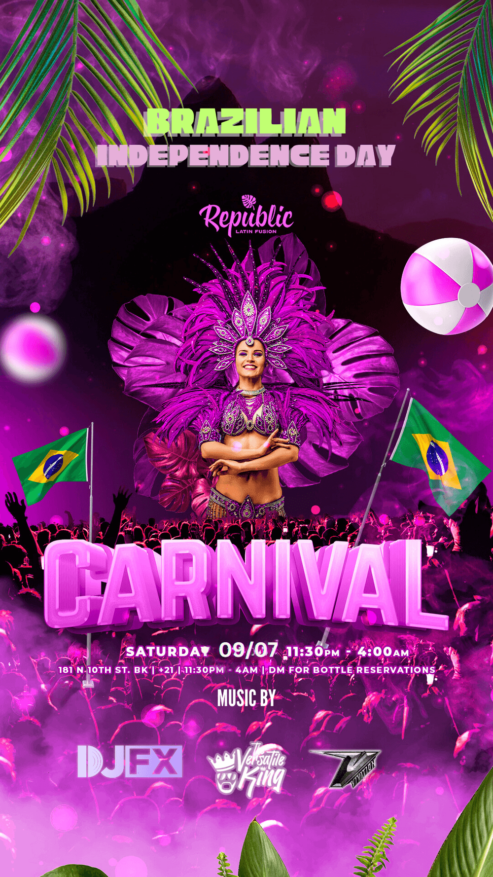 CARNAVAL LATIN PARTY | REPUBLIC NIGHT flyer