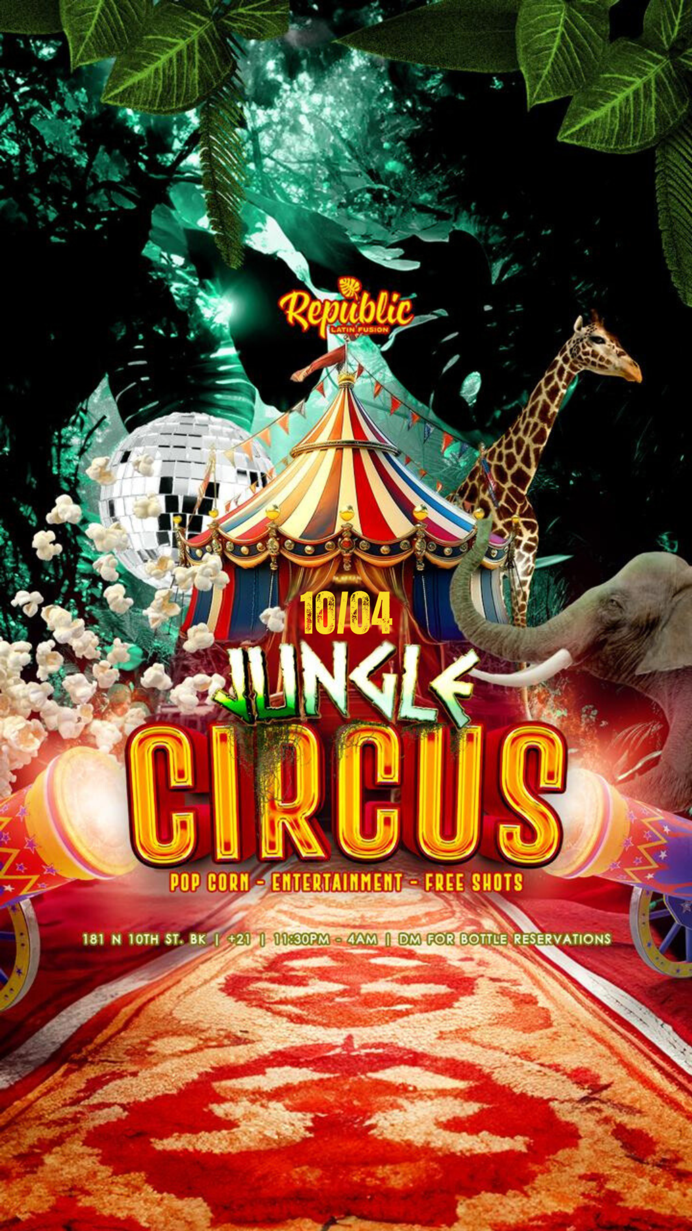 CIRCUS LATIN PARTY flyer