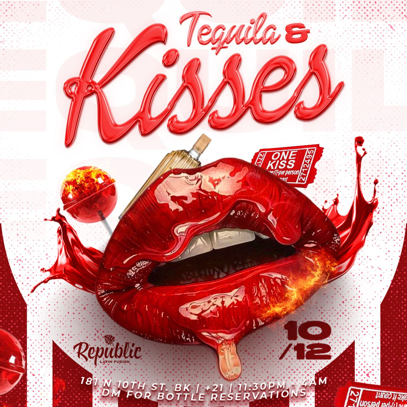 TEQUILA & KISSES | LATIN PARTY @REPUBLIC flyer