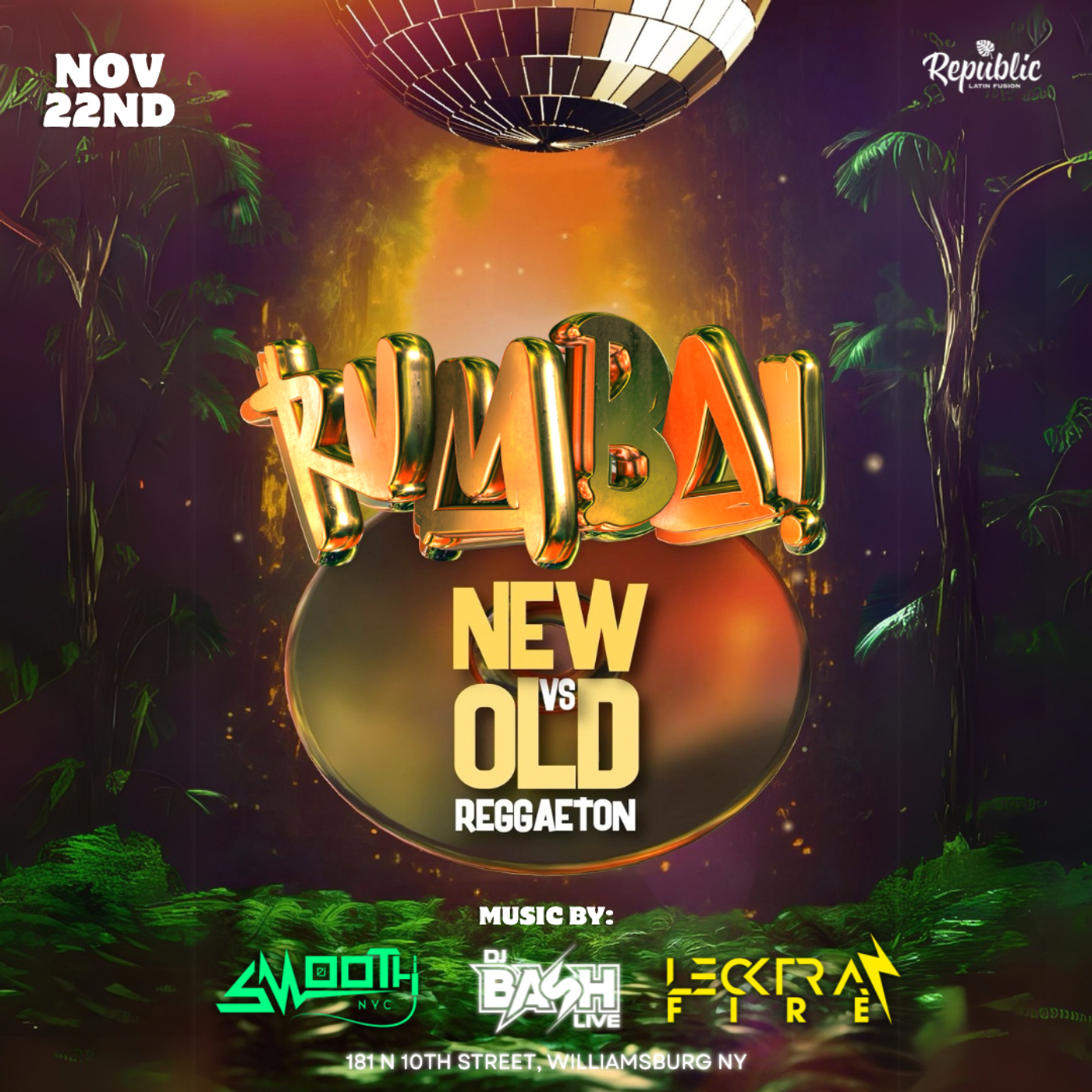 RUMBA! NEW VS OLD REGGAETON flyer