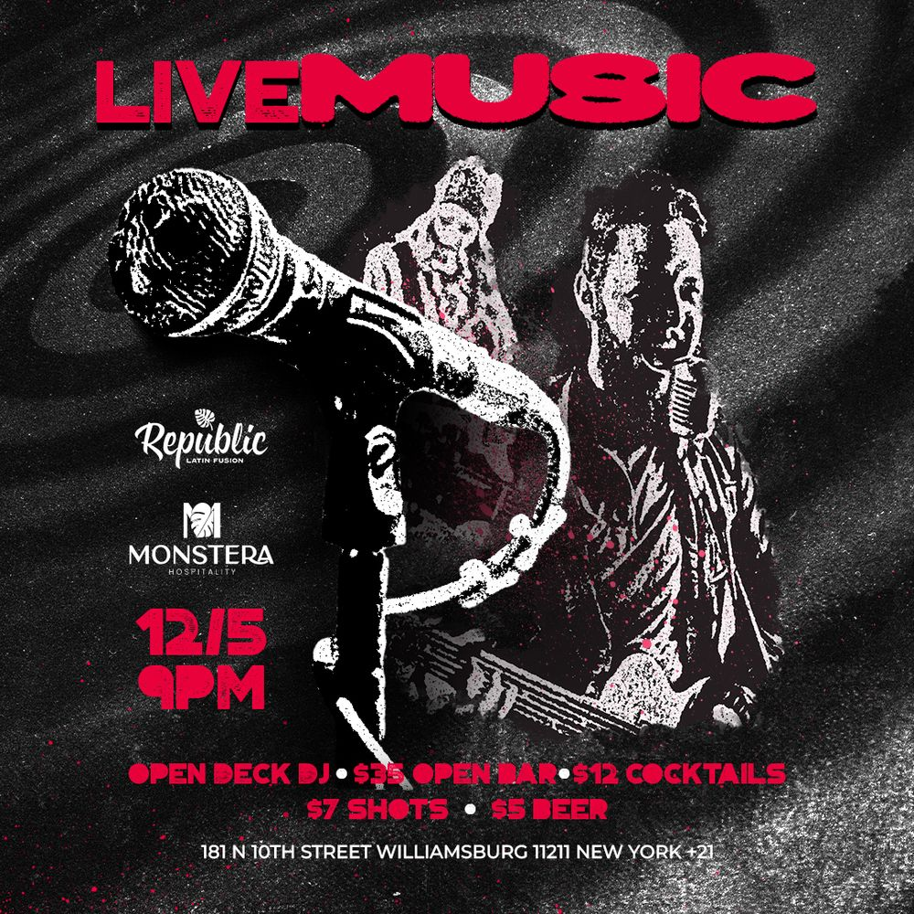 MONSTERA THURSDAY! Live Music + Late Happy Hour flyer
