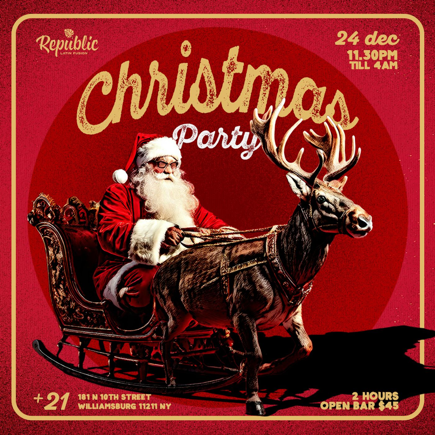 CHRISTMAS EVE REGGAETON PARTY flyer