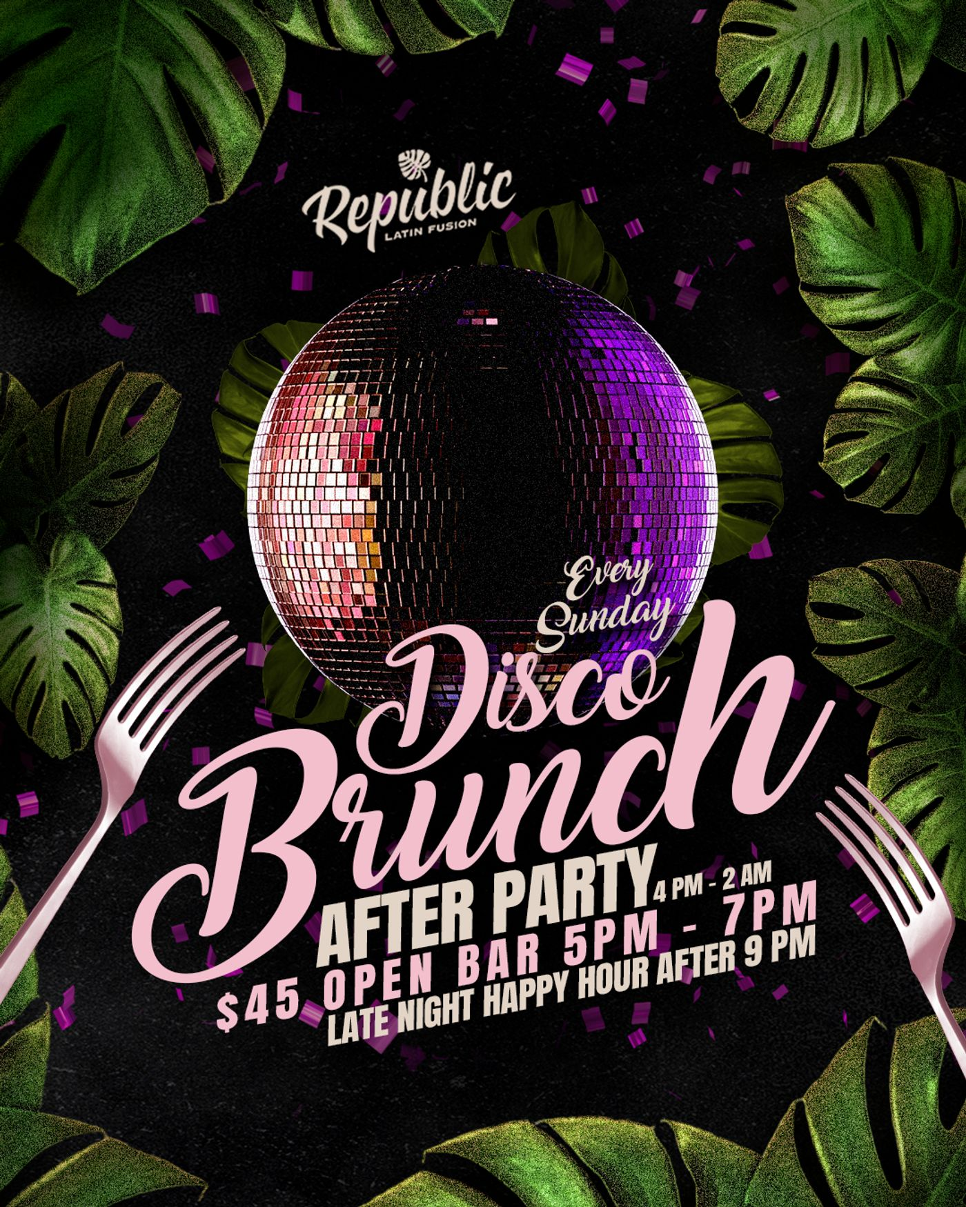 AFTER BRUNCH PARTY EVERY SUNDAY flyer