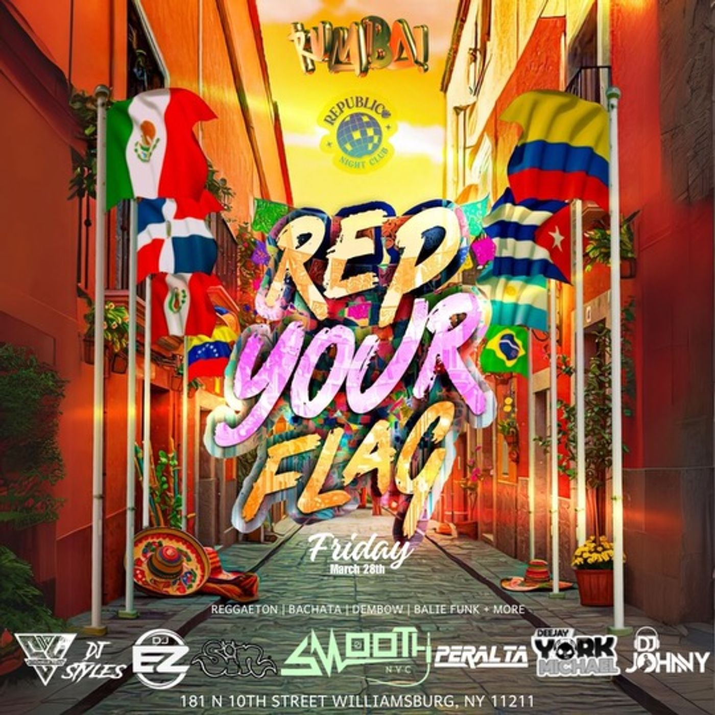 RUMBA! REP YOUR FLAG flyer