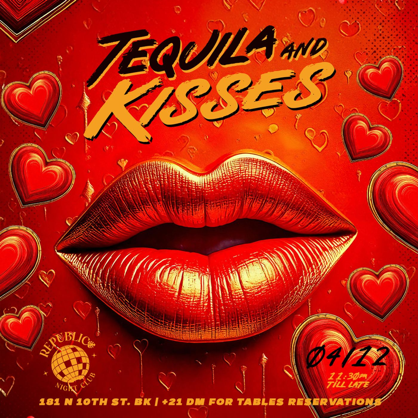 TEQUILA & KISSES REGGAETON PARTY flyer