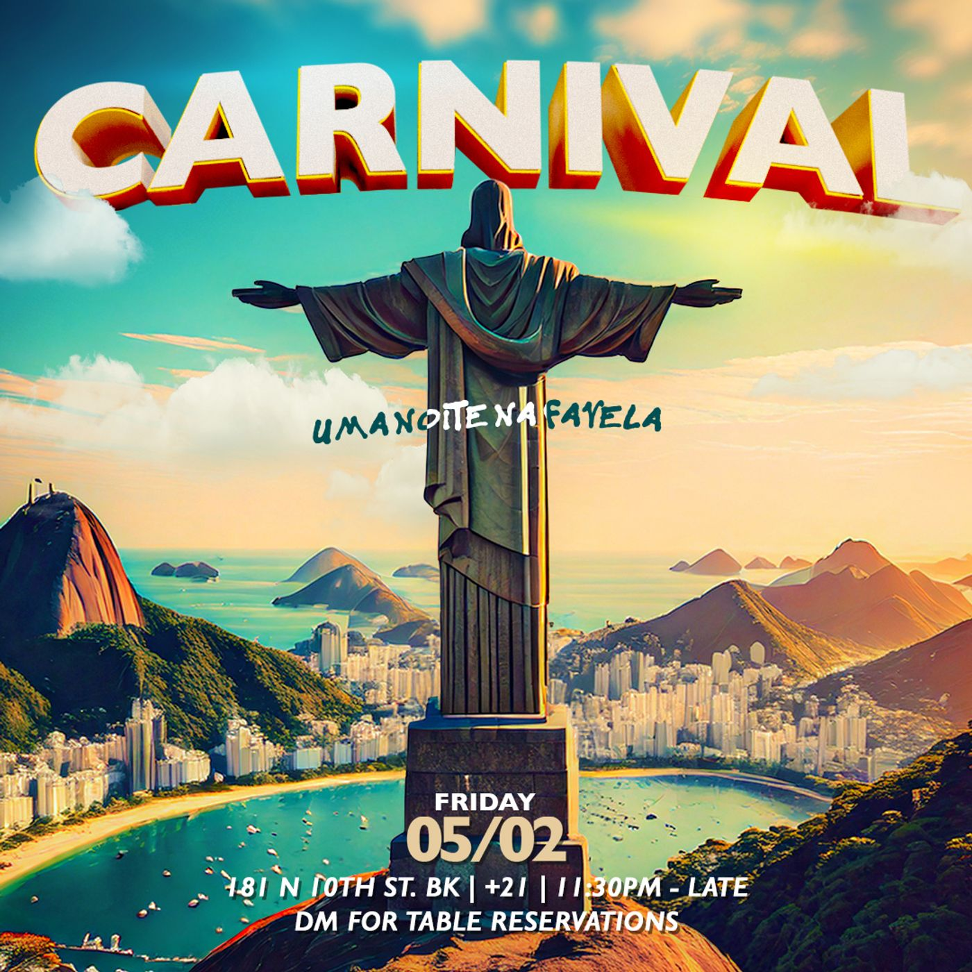 UMA NOITE NA FAVELA | CARNAVAL LATIN PARTY flyer