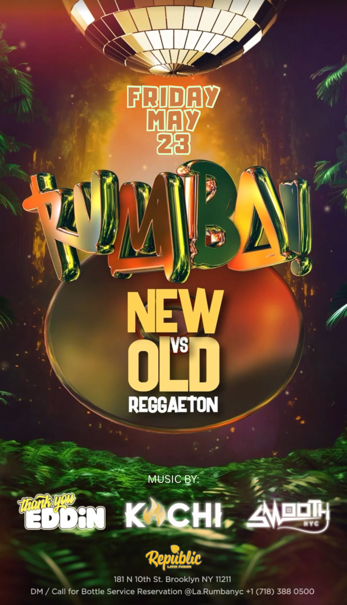 RUMBA! OLD VS NEW REGGAETON flyer