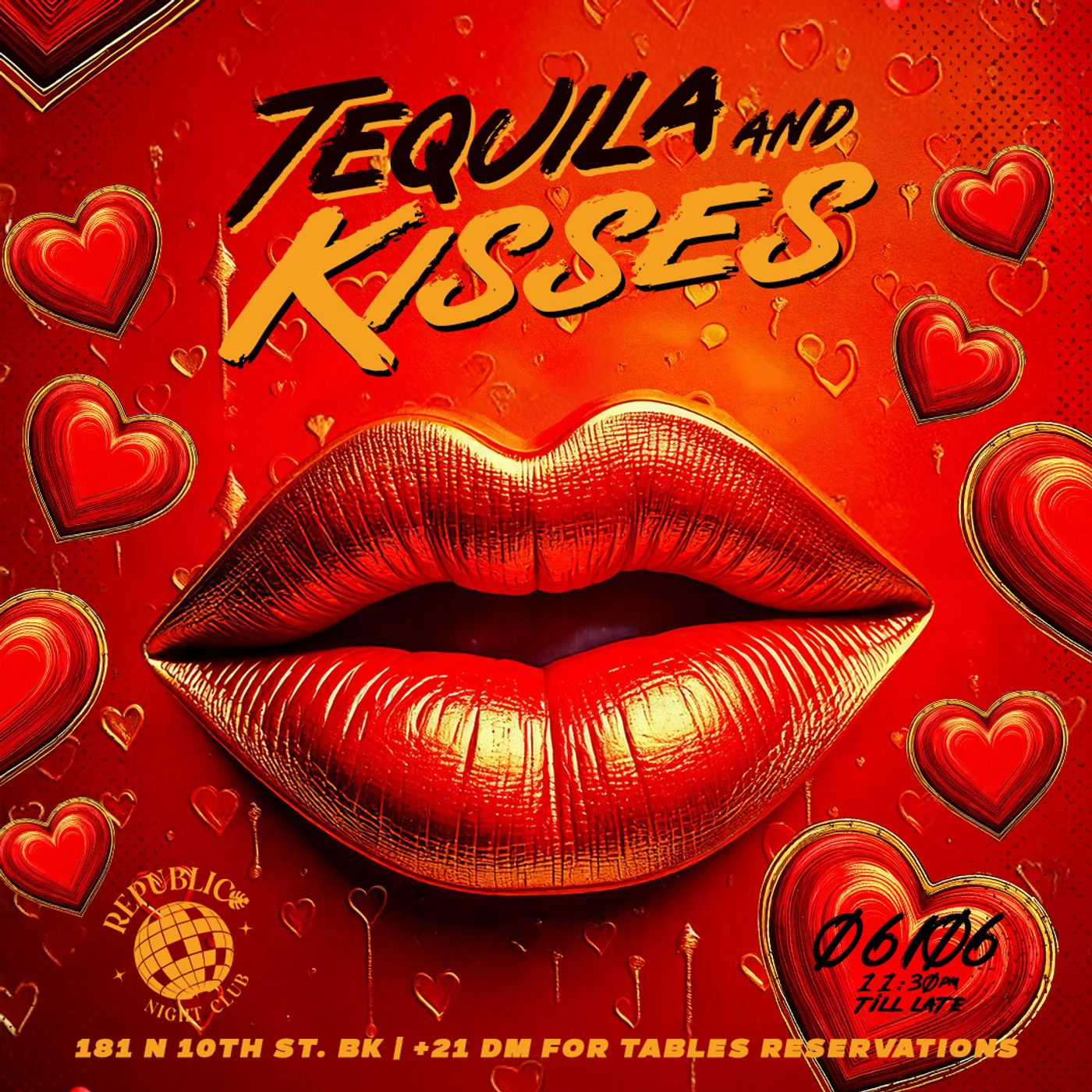 TEQUILA & KISSES REGGAETON PARTY flyer