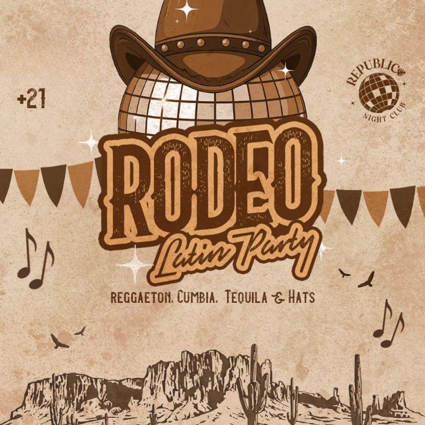 LATIN RODEO PARTY | REPUBLIC NIGHTCLUB flyer