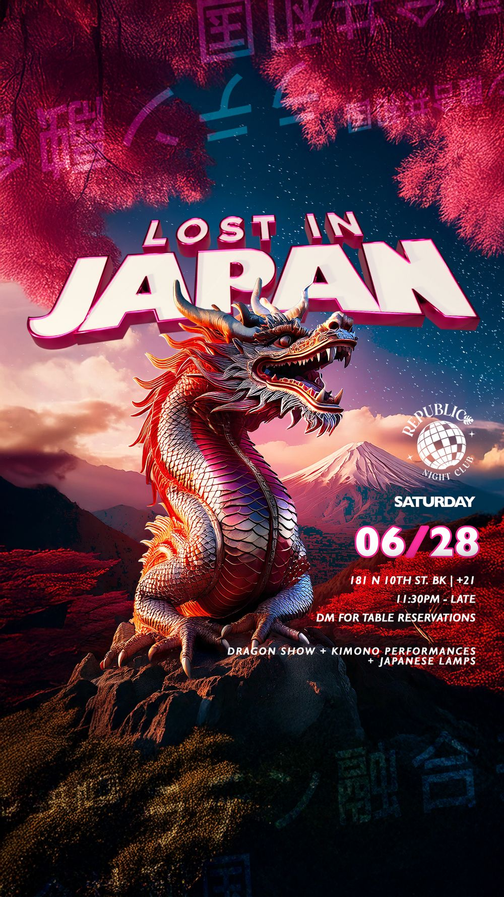 LOST IN JAPAN LATIN PARTY flyer
