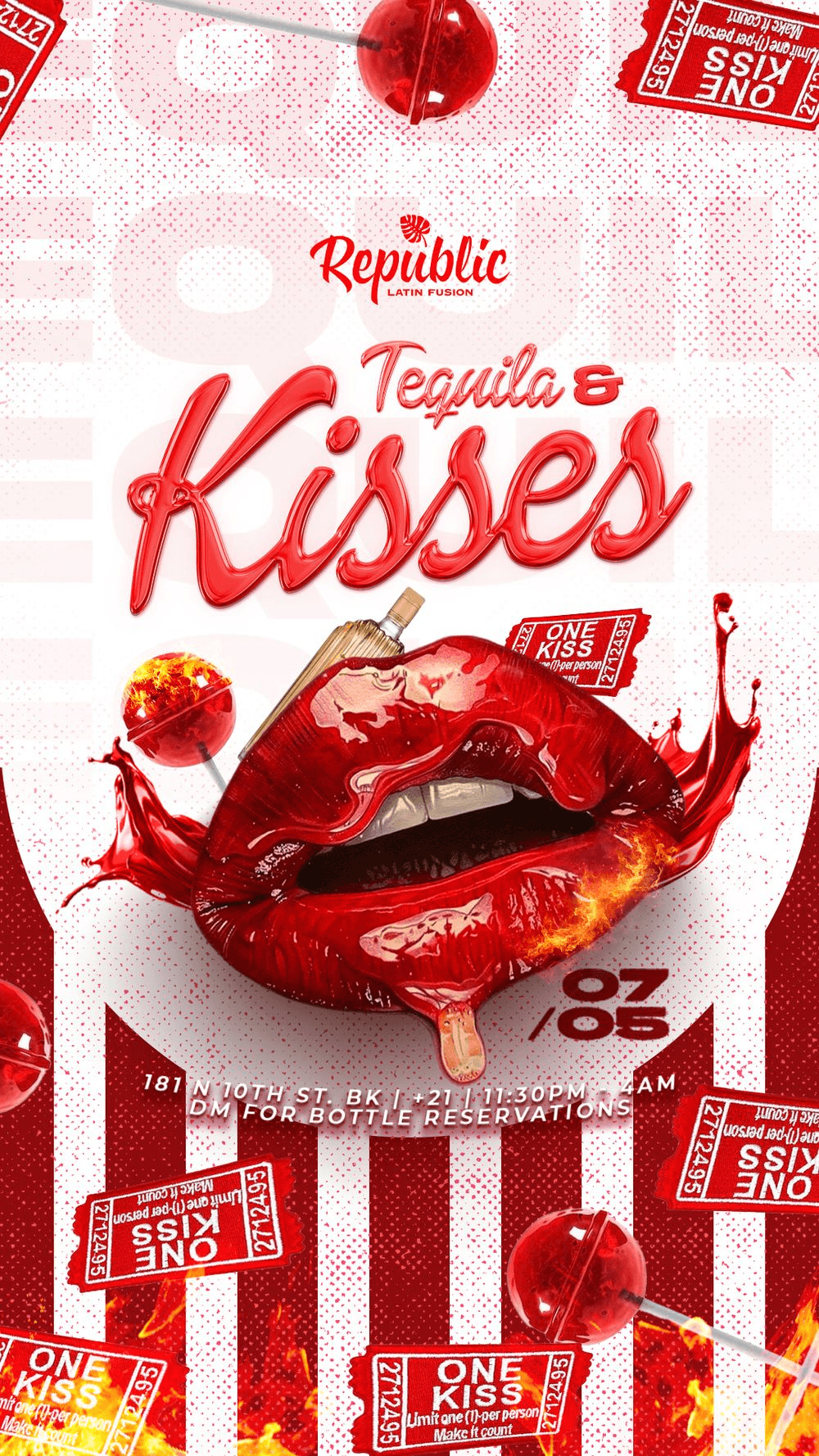 TEQUILA & KISSES REGGAETON PARTY flyer