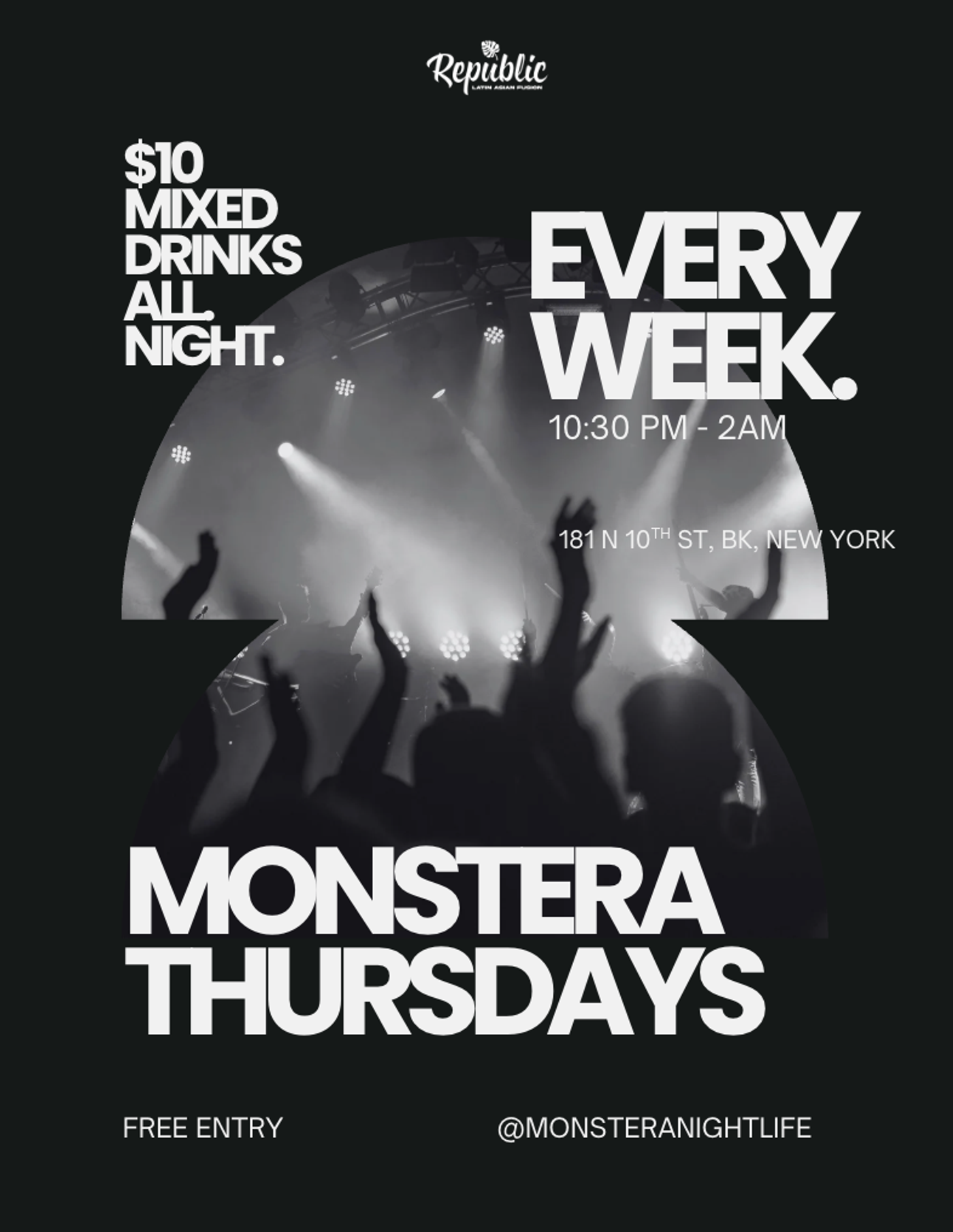 MONSTERA THURSDAYS | OPEN FORMAT NIGHT flyer