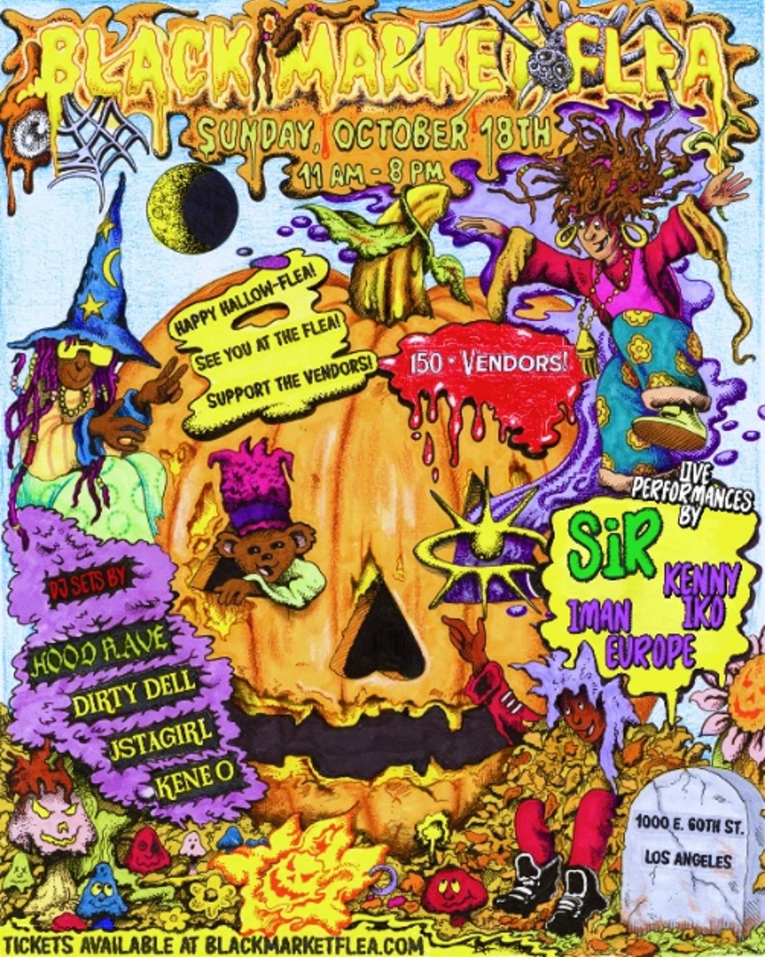 Black Market Flea October flyer, Sunday Oct 18 at The Beehive
