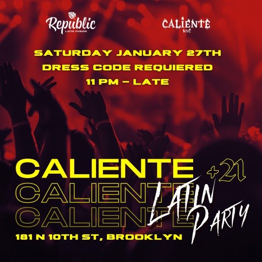 CALIENTE LATIN PARTY flyer