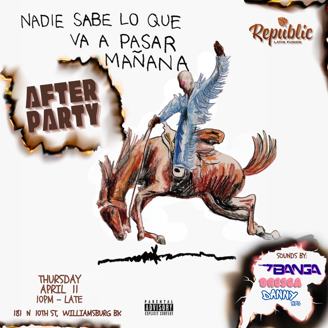 NADIE SABE CONCERT AFTER PARTY flyer