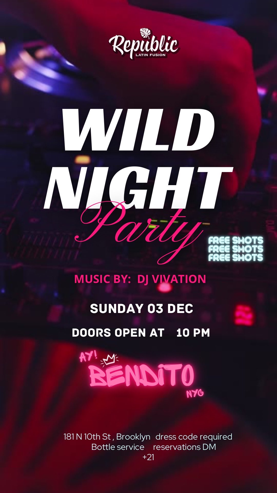 WILD NIGHT PARTY flyer