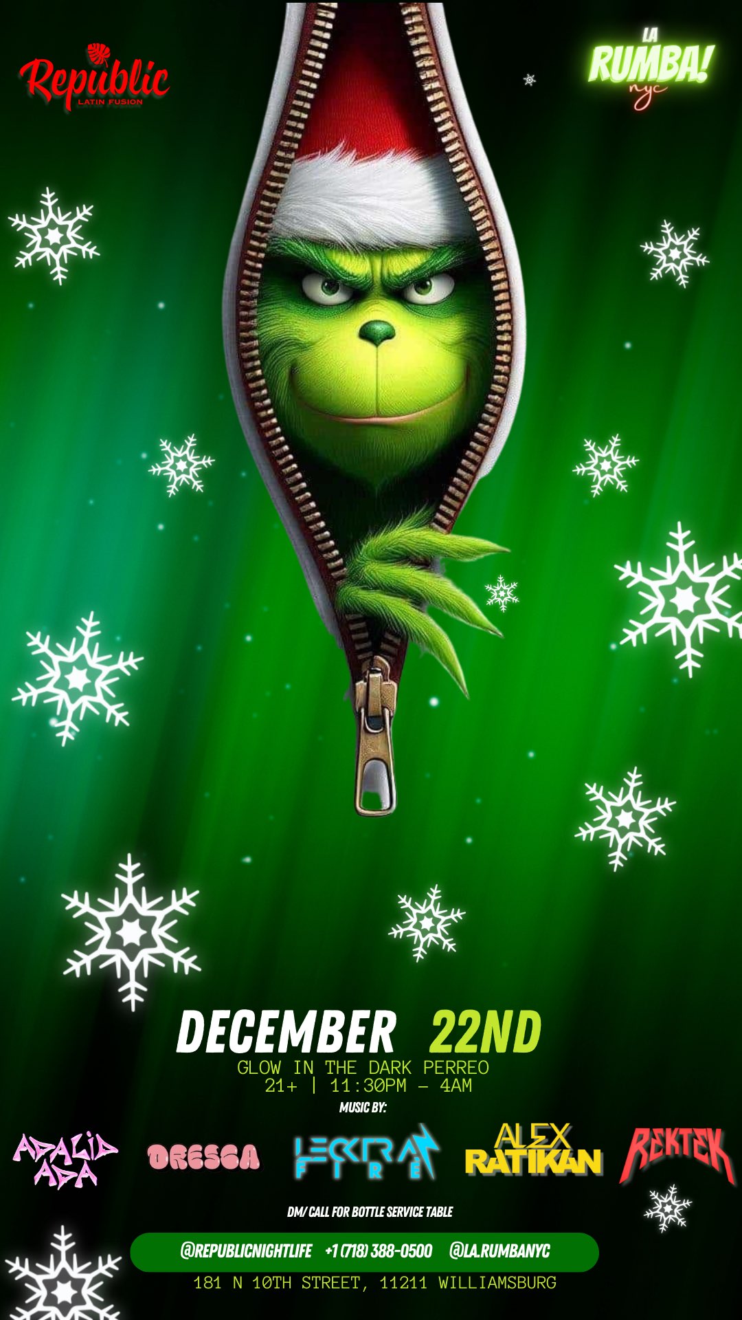 GRINCH-MAS PERREO flyer