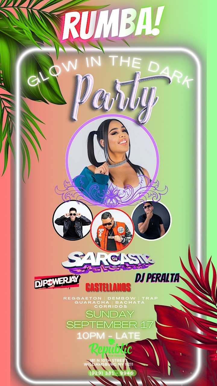 RUMBA GLOW PARTY! flyer