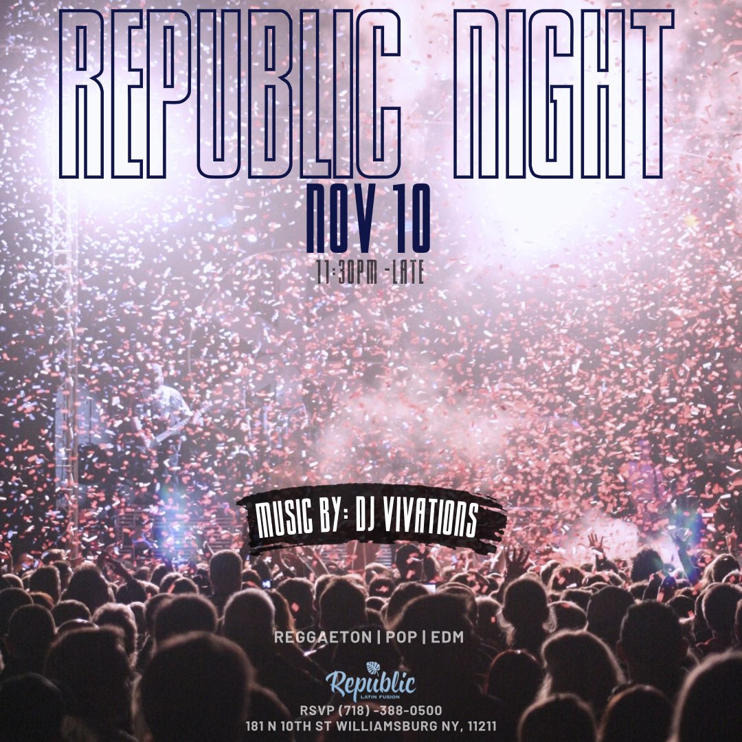 REPUBLIC NIGHT flyer