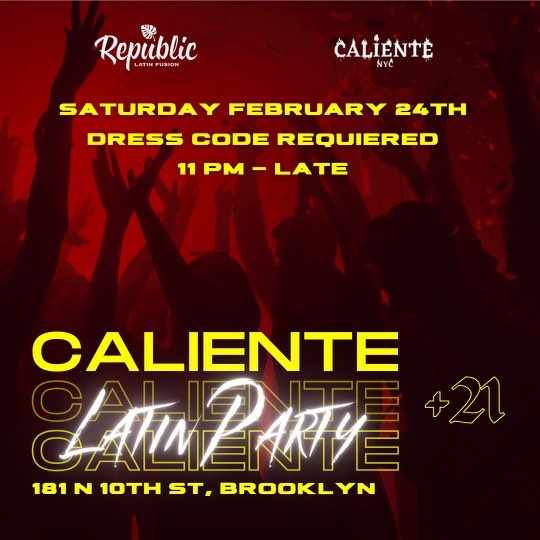 CALIENTE LATIN PARTY flyer