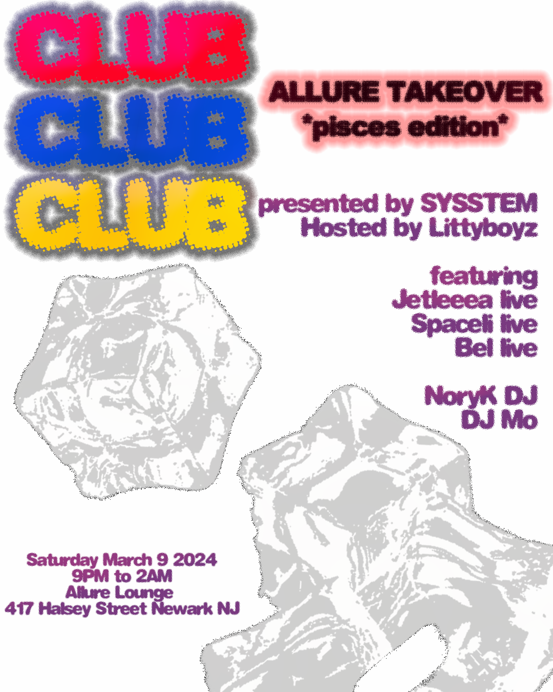 CLUBCLUBCLUB ALLURE TAKEOVER Events by Zuri