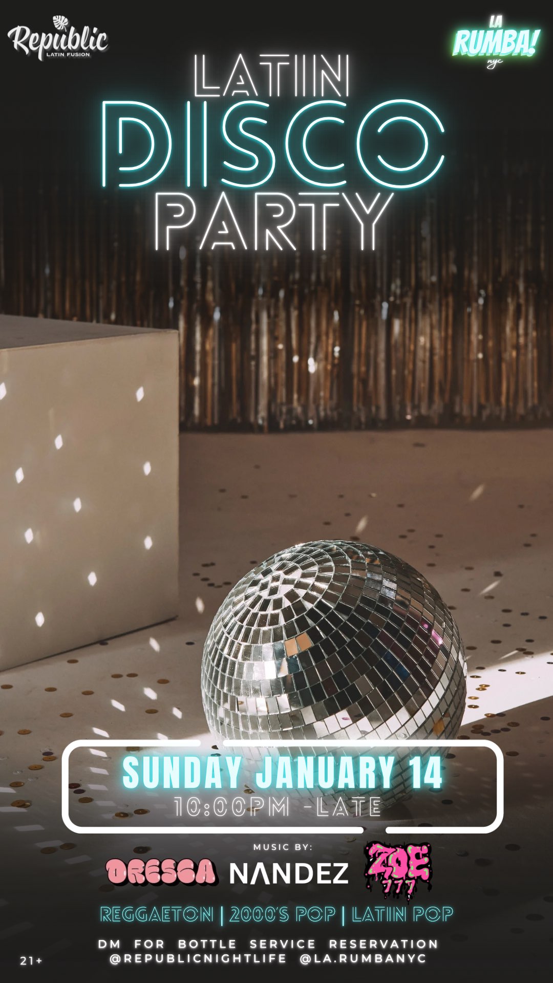 RUMBA DISCO PARTY flyer