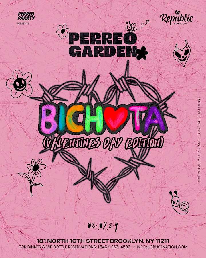 Perreo Garden: The Bichota Valentines Party - Latin & Reggaeton Event flyer