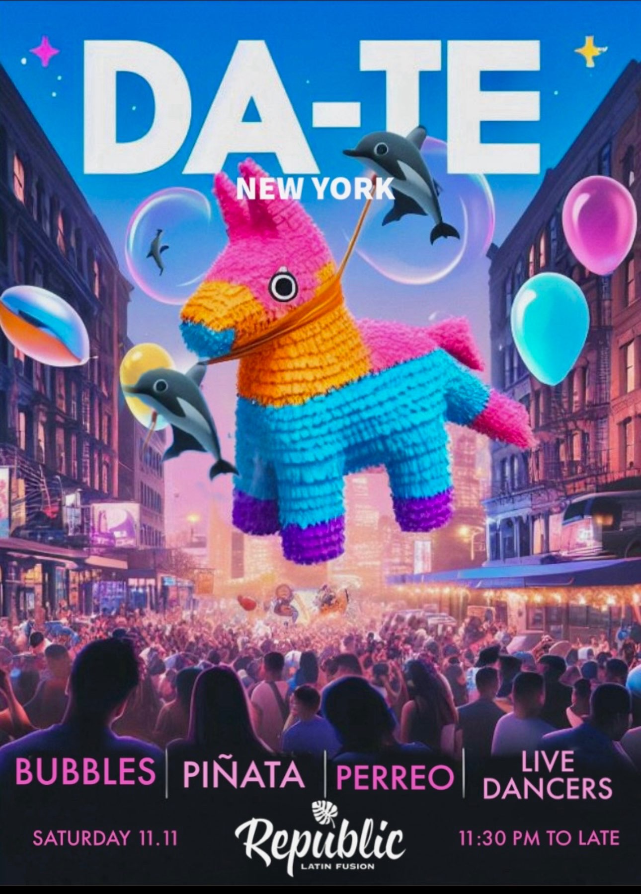 Da-Te Reggaeton flyer
