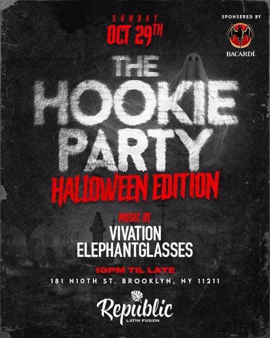 THE HOOKIE PARTY flyer