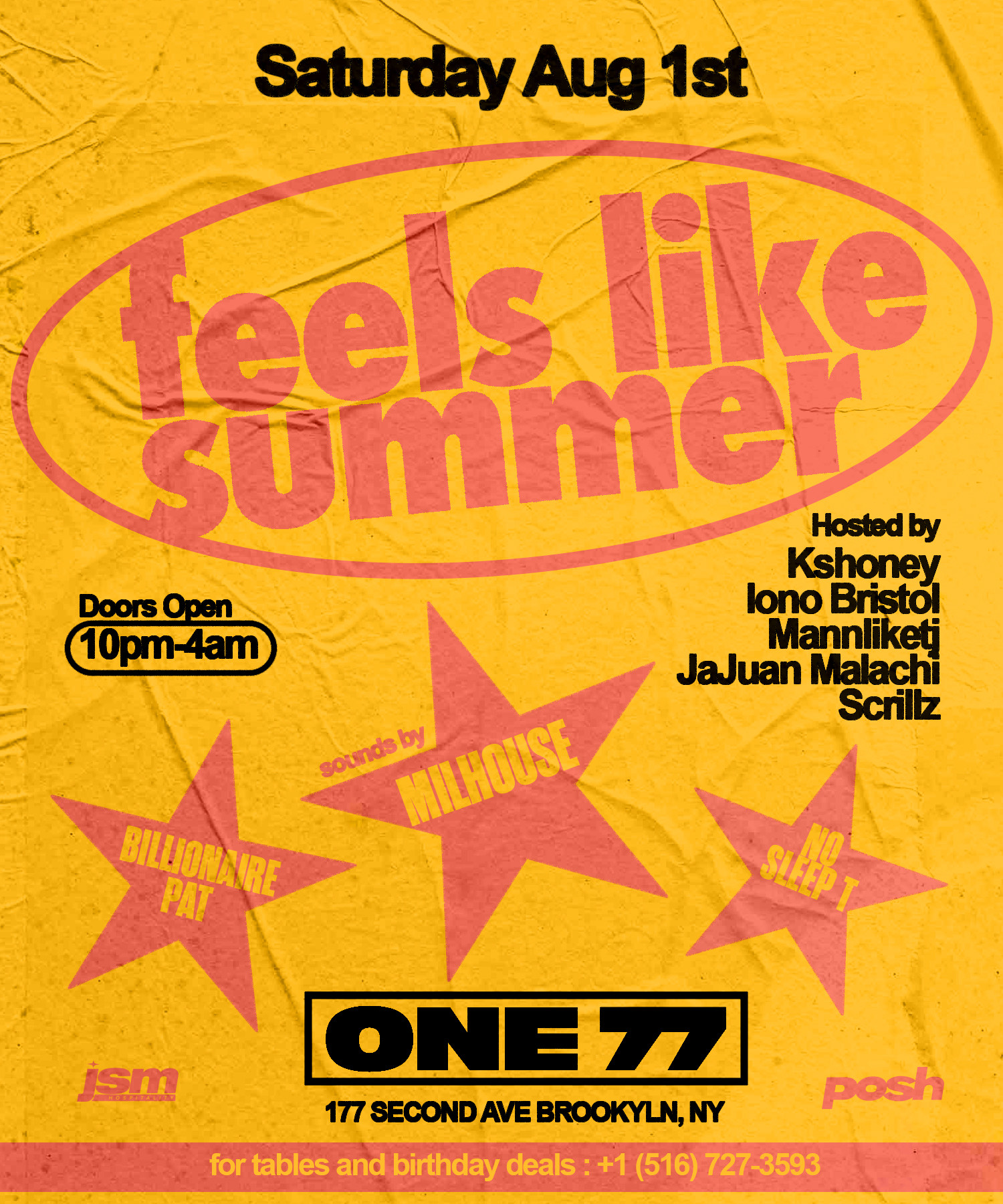 Feels Like Summer | JSM Hospitality Group | Sat, Aug 1, 2026 | 177