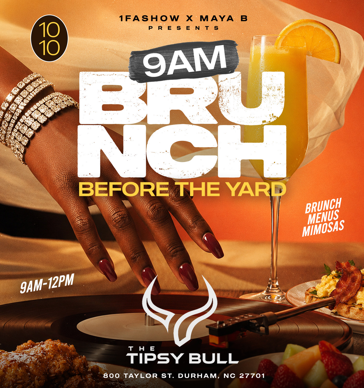 9AM BRUNCH BEFORE THE YARD