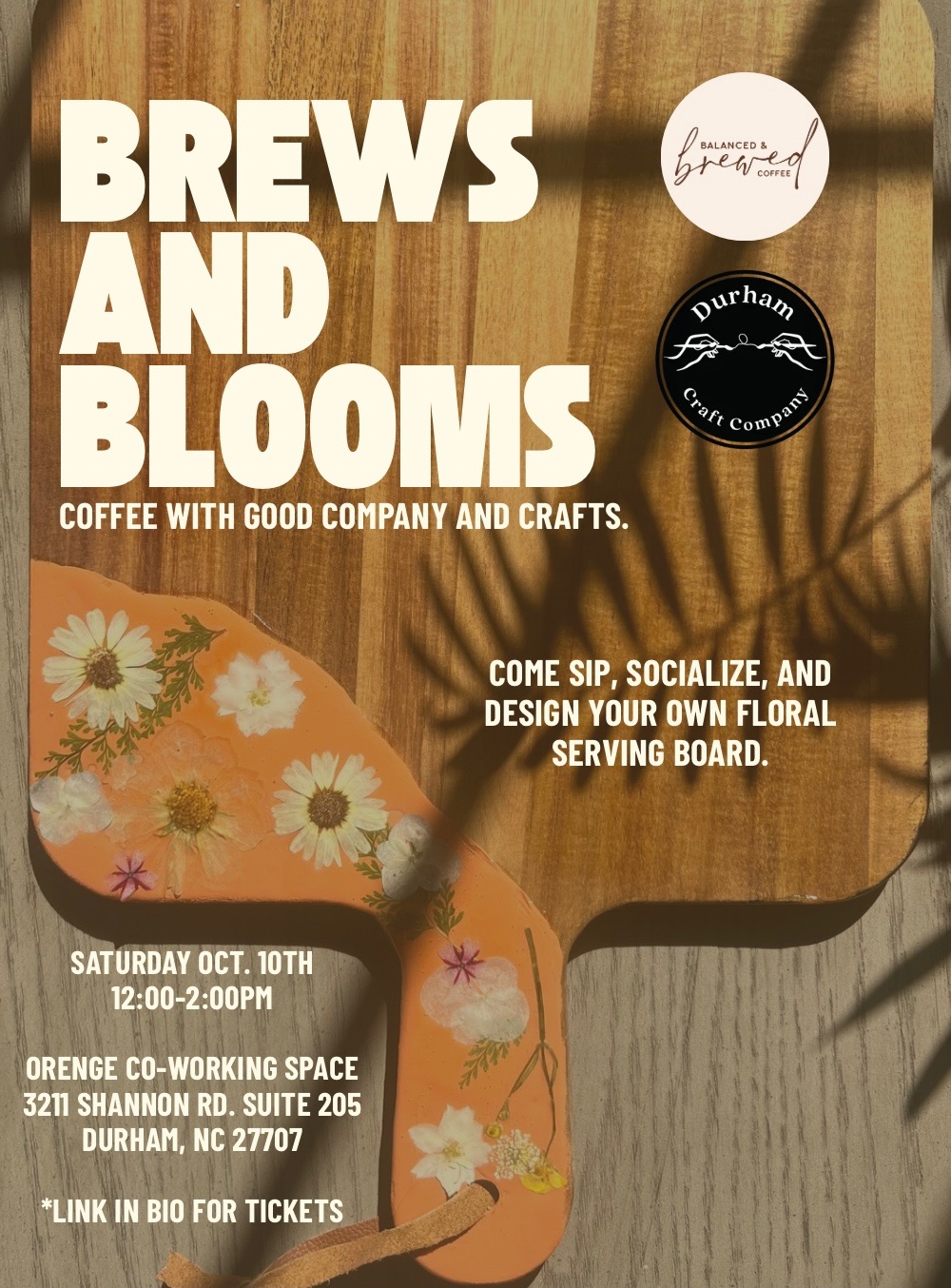 BREWS AND BLOOM: Coffee With Good Company And Crafts