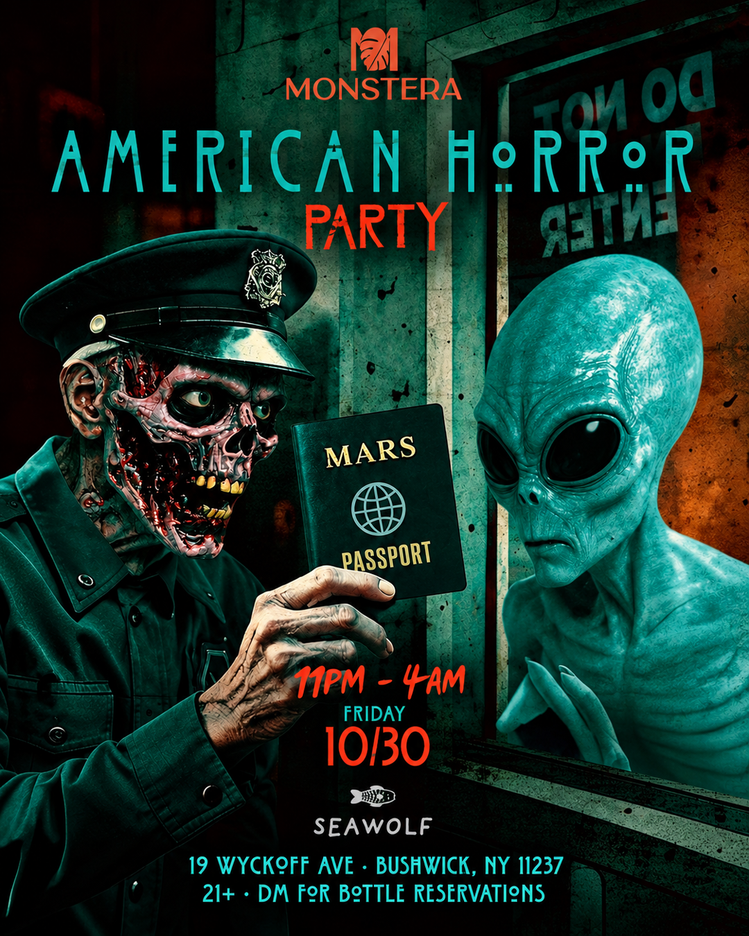 American Horror Halloween Party | Costume Contest | Reggaeton flyer