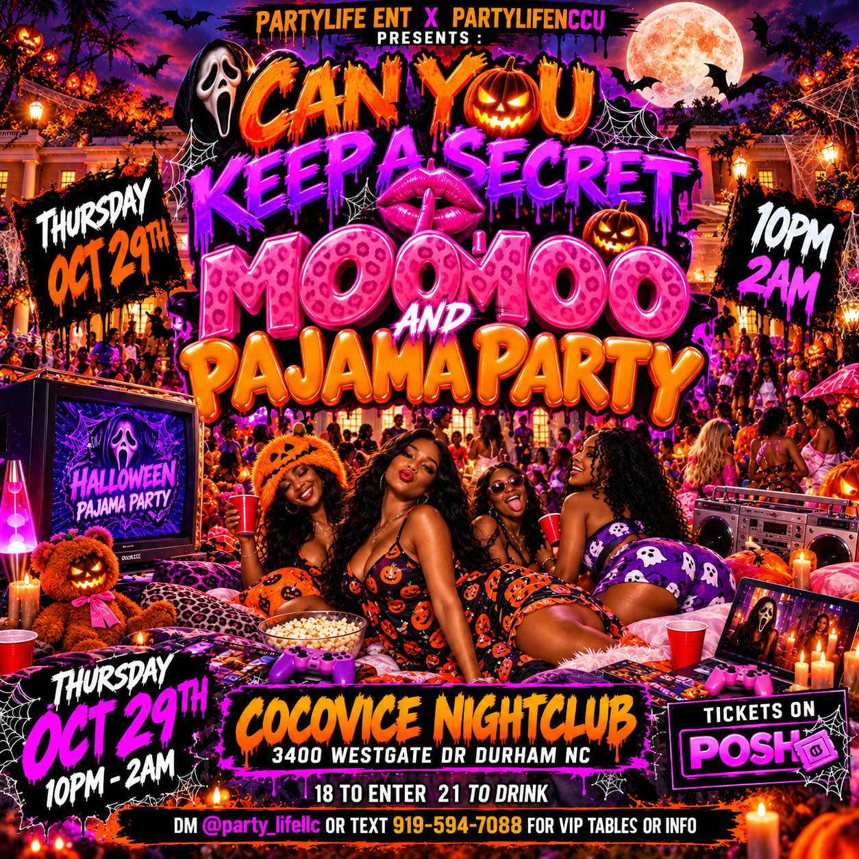 CAN YOU KEEP SECRET? PJ AND MOO MOO HALLOWEEN PARTY