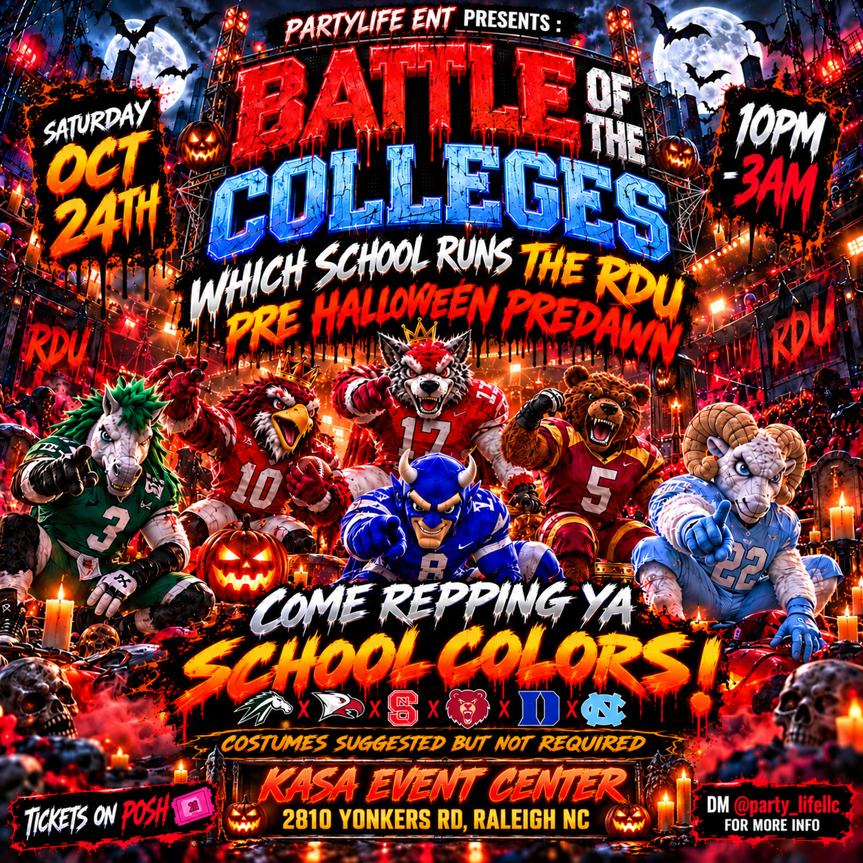 BATTLE OF THE COLLEGES - PRE HALLOWEEN DAWN