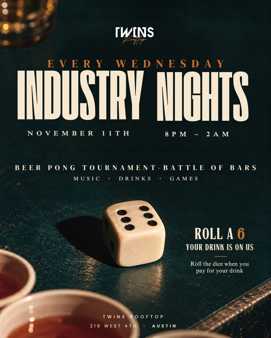 INDUSTRY NIGHTS AT TWINS flyer