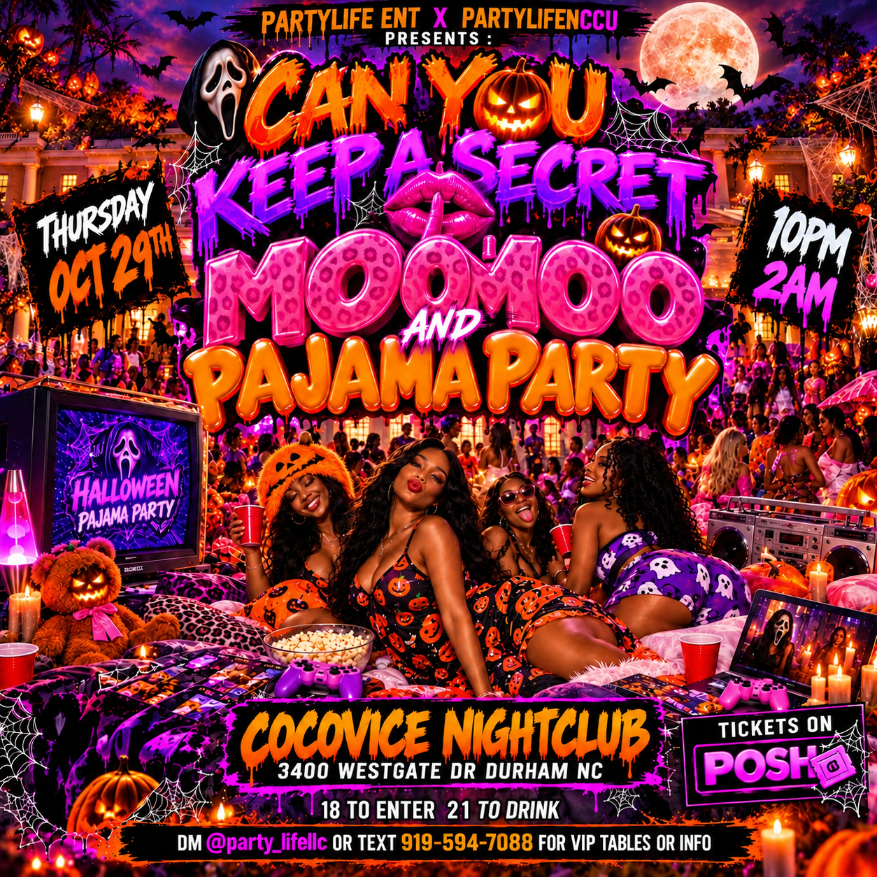CAN YOU KEEP SECRET? PJ AND MOO MOO HALLOWEEN PARTY